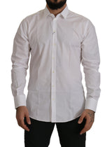 Camisa de vestimenta de martini blanca elegante de Slim Fit White