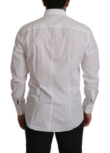 Elegant Slim Fit White Martini Robe Shirt