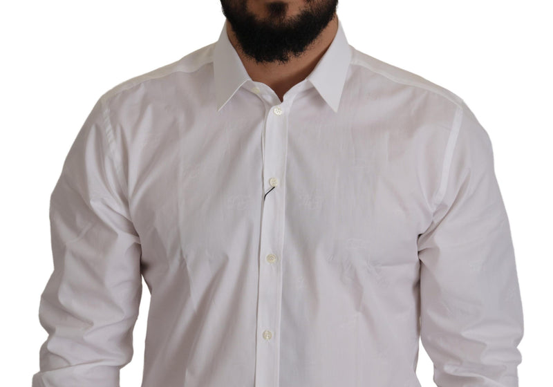 Camisa de vestimenta de martini blanca elegante de Slim Fit White