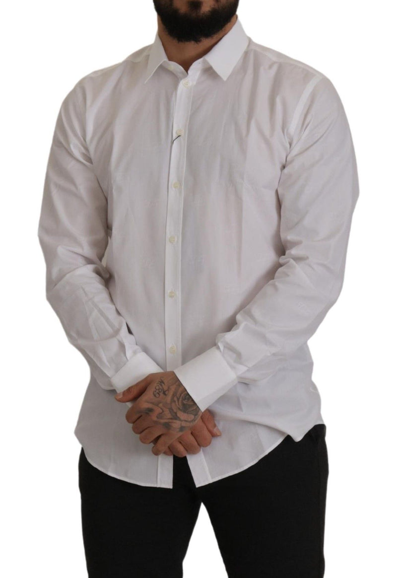 Camisa de vestimenta de martini blanca elegante de Slim Fit White