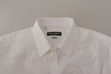 Elegant Slim Fit White Martini Hemd Hemd