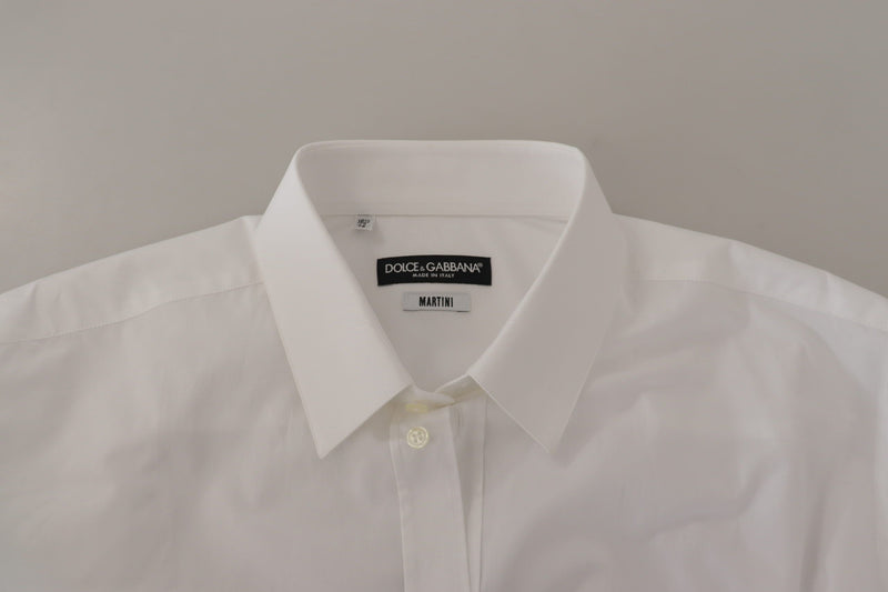 Camisa de vestimenta de martini blanca elegante de Slim Fit White