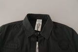 Sleek Dark Gray Cotton Casual Shirt