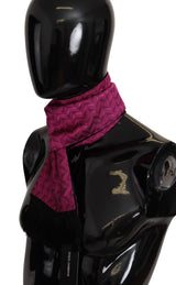 Élégant Magenta Silk Men's Scarf Wrap