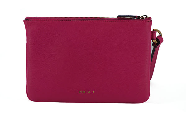 Elegante clutch di custodia in pelle rosa