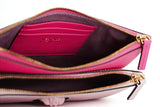 Elegante clutch di custodia in pelle rosa