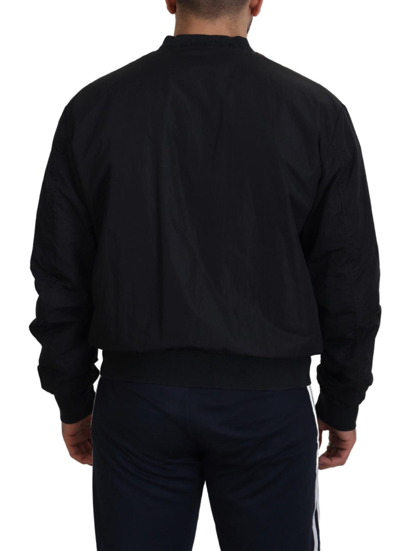 Elegante chaqueta de bombardero negro