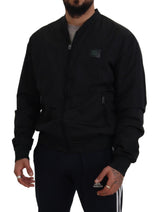 Elegante schwarze Bomberjacke