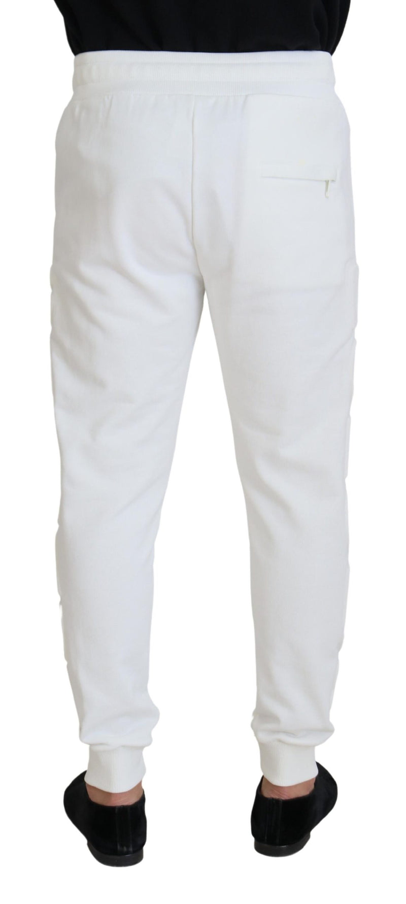 Pantalon de survêtement en coton blanc élégant