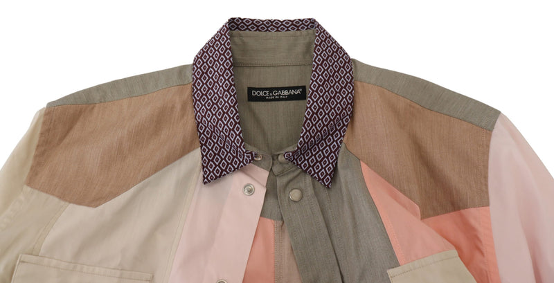 Elegante camisa casual de multicolor delgada