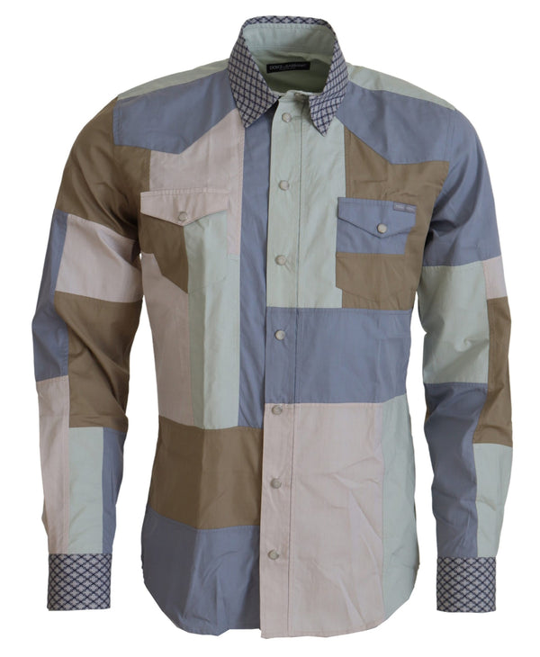 Camisa informal multicolor de fit delgada