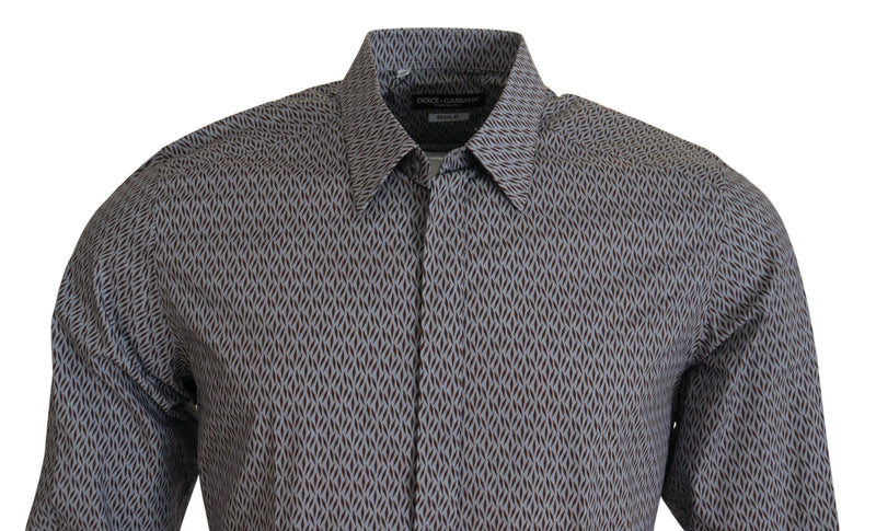 Elegante camicia di cotone formale in forma slim