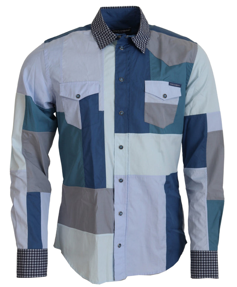 Elegante camisa casual de multicolor delgada