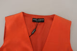 Gilet de soie orange élégant