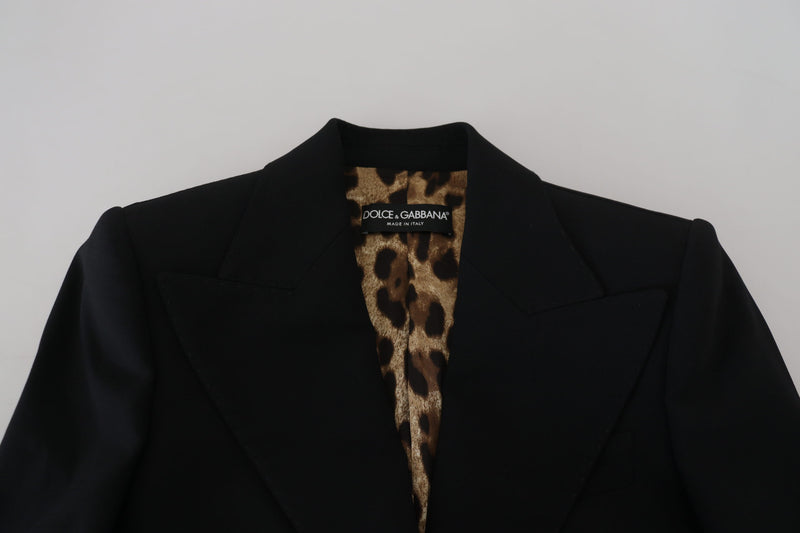 Elegante blazer di lana tratto nero