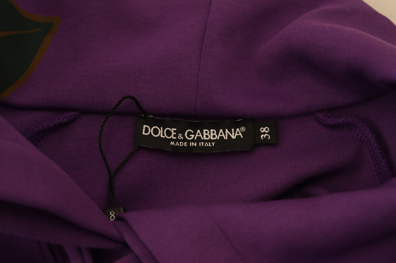 Elegante maglione a pullover floreale viola