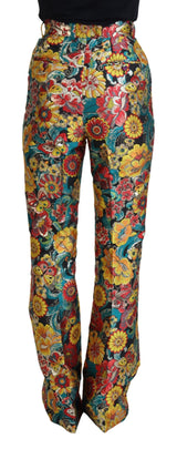 Pantalon tissé multicolore élégant