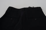 Elegantes pantalones negros de lana