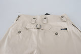 Pantaloni di cotone beige chic per un elegante comfort