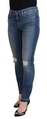 Eleganti pantaloni in denim a brandelli - chic casualwear