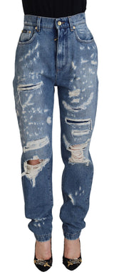 Chic zerfetzte Denimhose - Indigo -Essenz