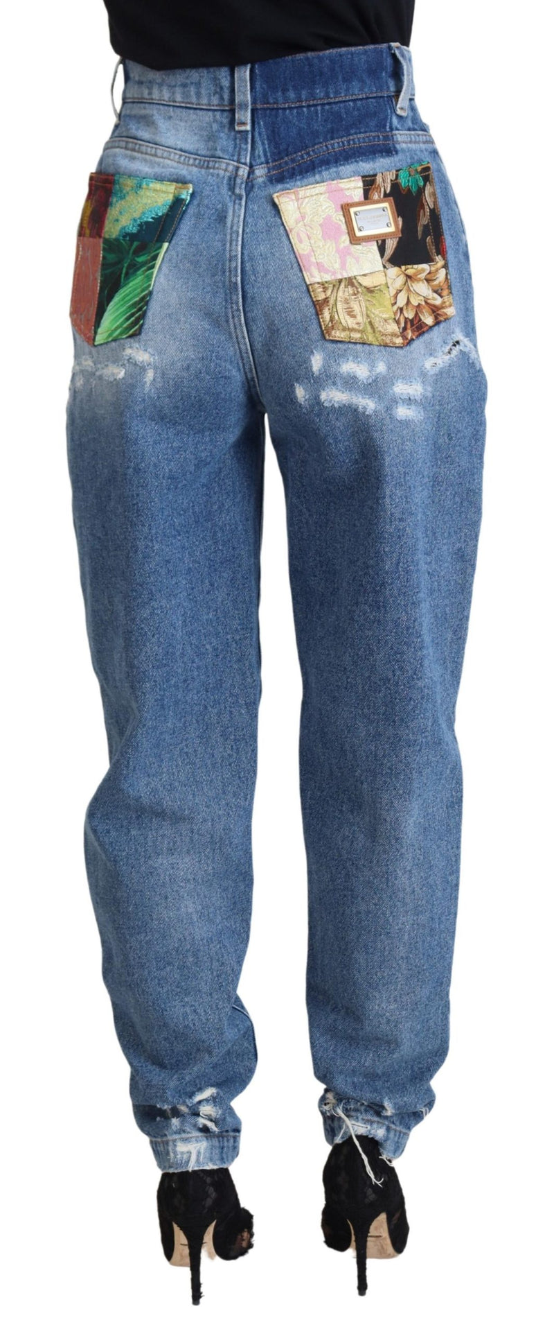 Chic zerfetzte Denimhose - Indigo -Essenz