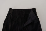 Elegantes pantalones de mezclilla negra - ajuste a medida