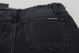 Elegante pantaloni in denim nero - Couture italiane