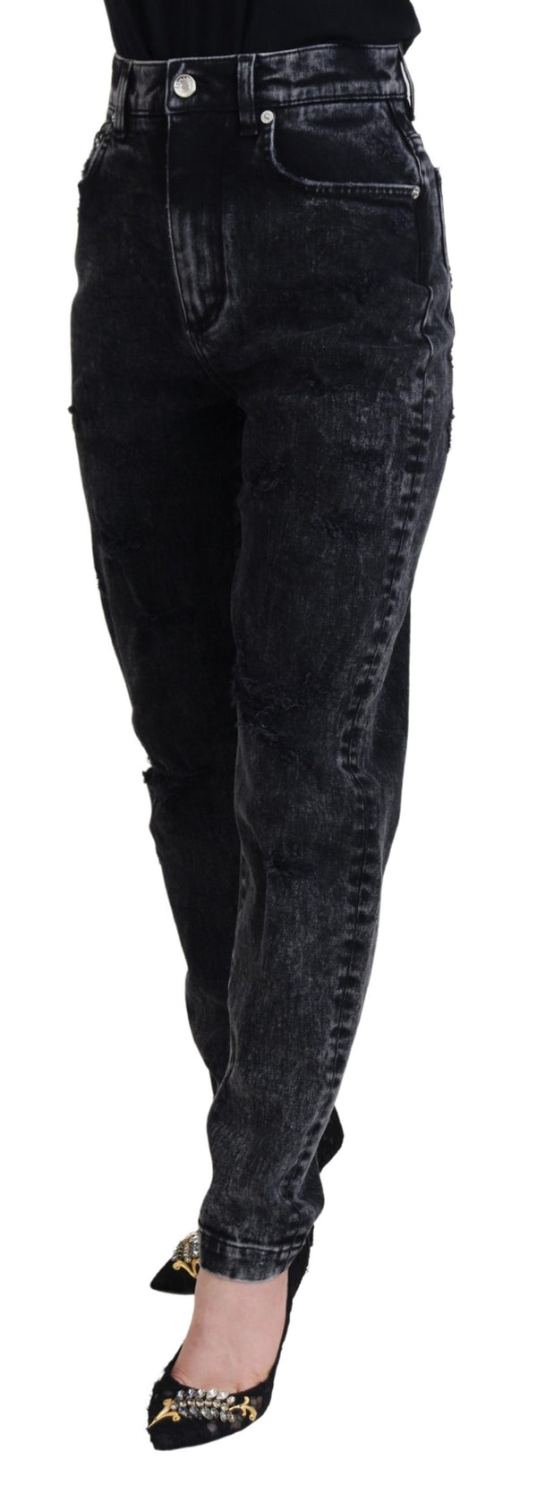 Eleganti pantaloni in denim nero