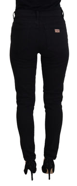 Elegante schwarze Jeanshose