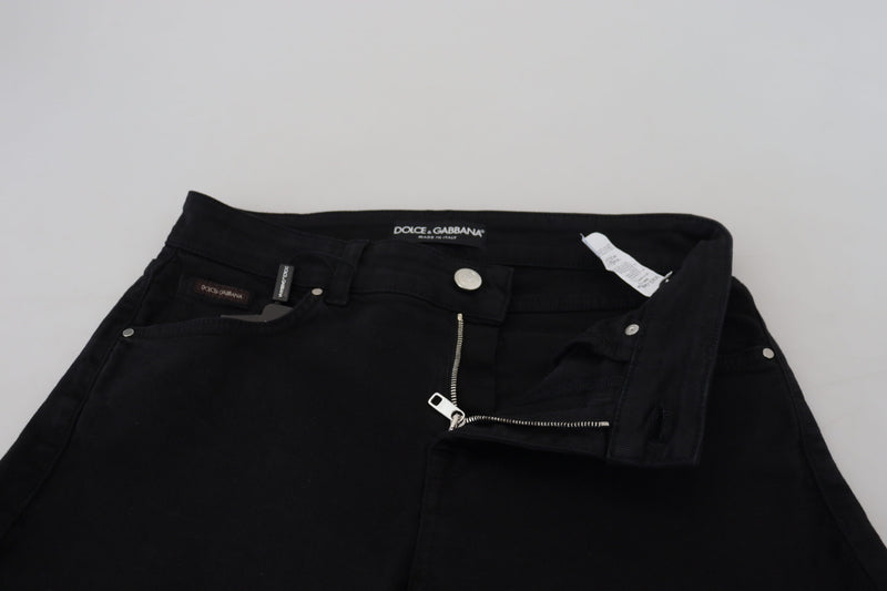 Elegante schwarze Jeanshose