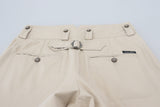 Eleganti pantaloni di cotone beige