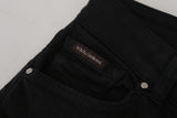 Pantaloni chic in denim nero - eleganza senza tempo