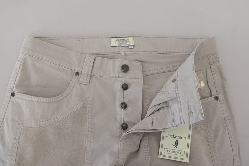 Pantalon de mélange en coton gris élégant