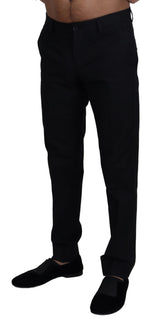 Eleganti pantaloni di cotone nero