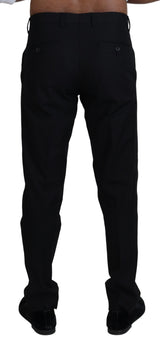 Eleganti pantaloni di cotone nero