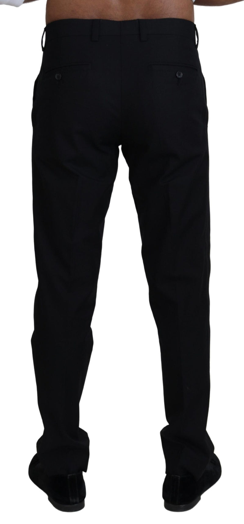 Elegantes pantalones de algodón negro