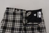 Elegantes pantalones de algodón puro negro para hombres