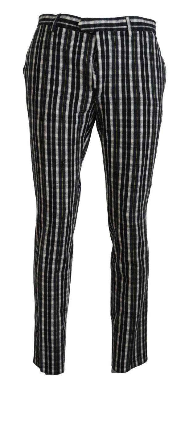 Elegantes pantalones bencivenga en blanco y negro