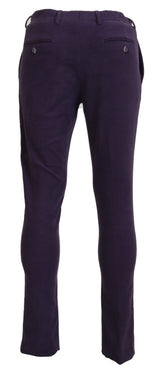 Pantalon en coton violet élégant