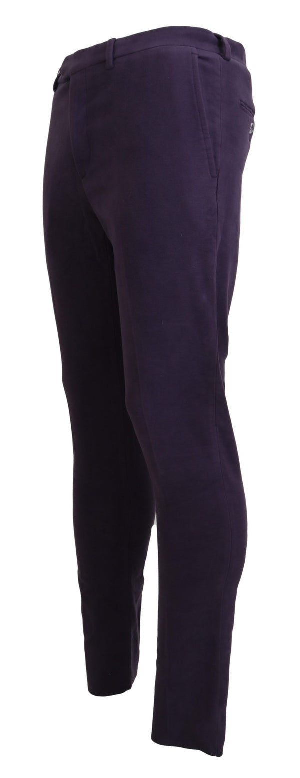 Pantalon en coton violet élégant