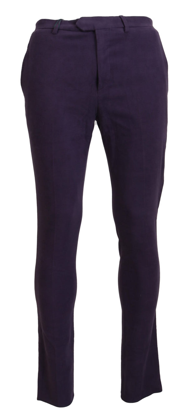 Pantalon en coton violet élégant