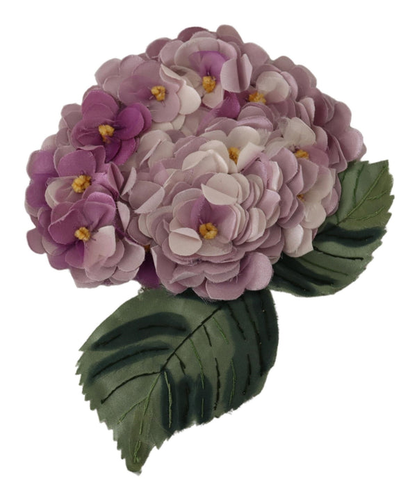 Elegante broche de mezcla de seda floral púrpura