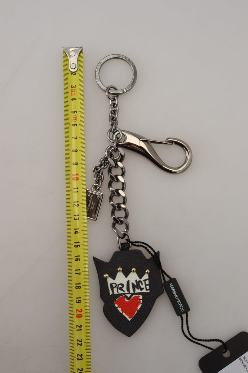 Κομψό ασημένιο και μαύρο σχεδιαστής Keychain