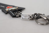 Κομψό ασημένιο και μαύρο σχεδιαστής Keychain