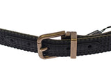 Ceinture pour hommes en cuir en cuir bleu élégant