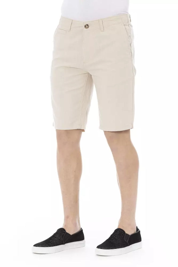 Pantaloncini di bermuda di cotone beige