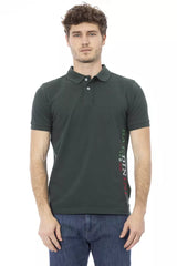 Camisa de polo bordado verde elegante