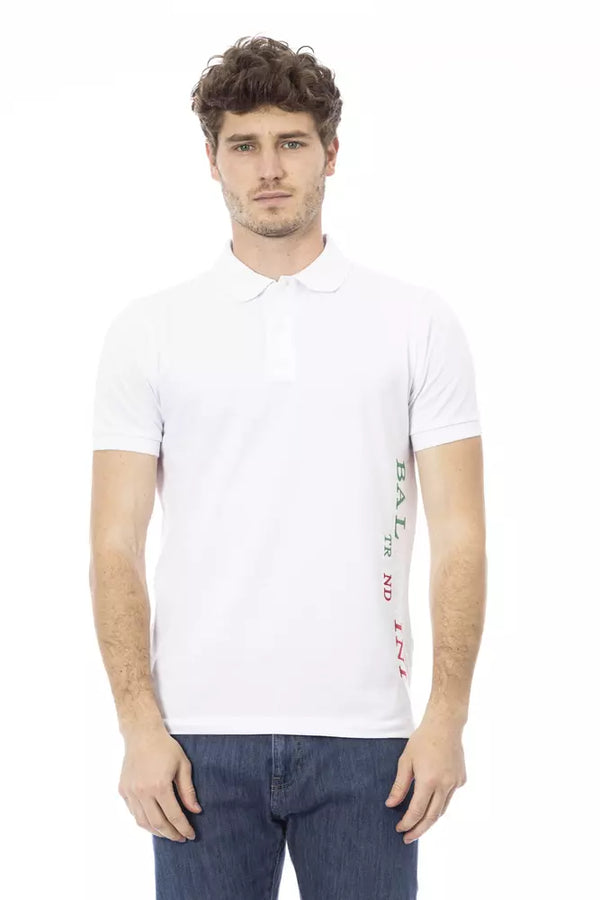 Elegante polo di cotone bianco