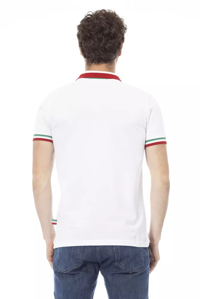 Chic Tricolor Kragen Poloshirt